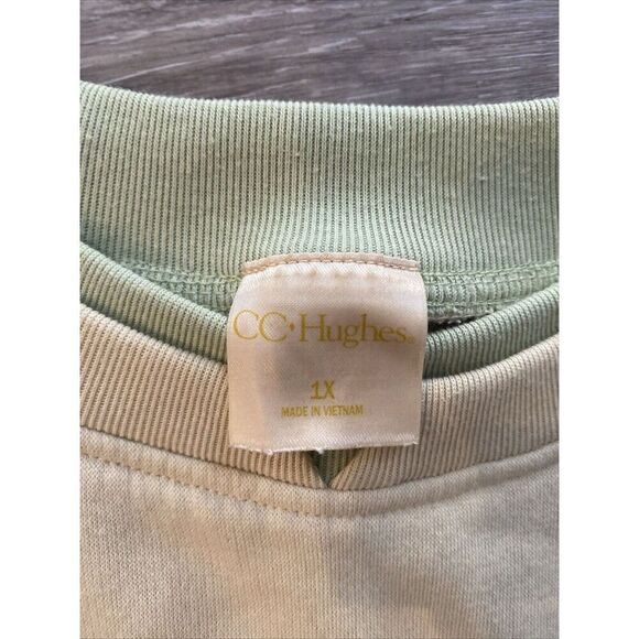 Vintage Cream Grandma Crewneck Sweater Size XL Double Collar Leaves Bow Stitched - Picture 3 of 5